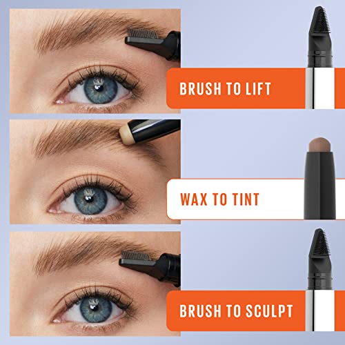 Maybelline TattooStudio Brow Lift Stick Makeup with Tinted Wax Conditioning Complex, Soft Brown, 1 Count