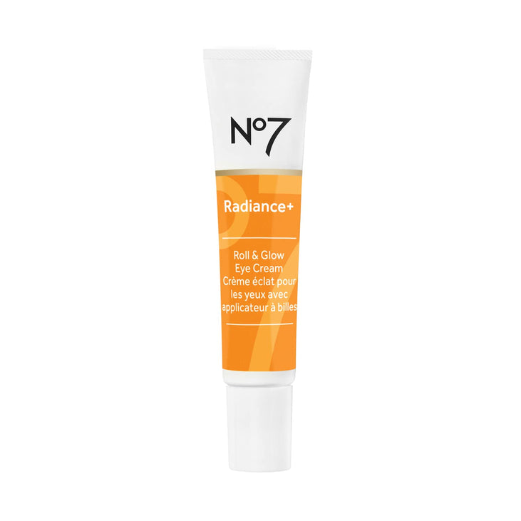 No7 Radiance+ Roll & Glow Eye Cream - Reviving & Illuminating Under Eye Roller - Color Correcting Vitamin C + Caffeine Cream for Dark Circles, Puffiness & Dullness (15ml)