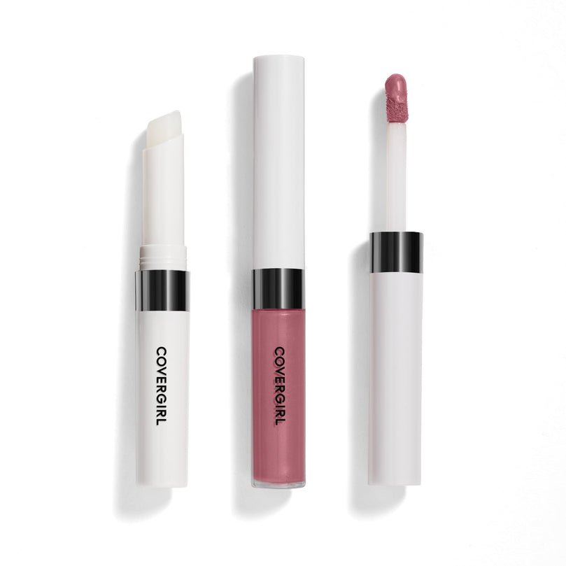 COVERGIRL Outlast All-Day Lip Color Liquid Lipstick and Moisturizing Topcoat, Always Rosy