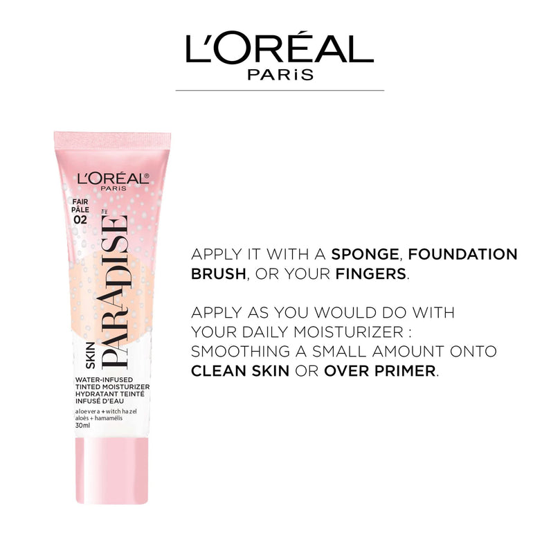 L'Oreal Paris Skin Paradise Water-infused Tinted Moisturizer with Broad Spectrum SPF 19 - Deep 01, 1 fl oz
