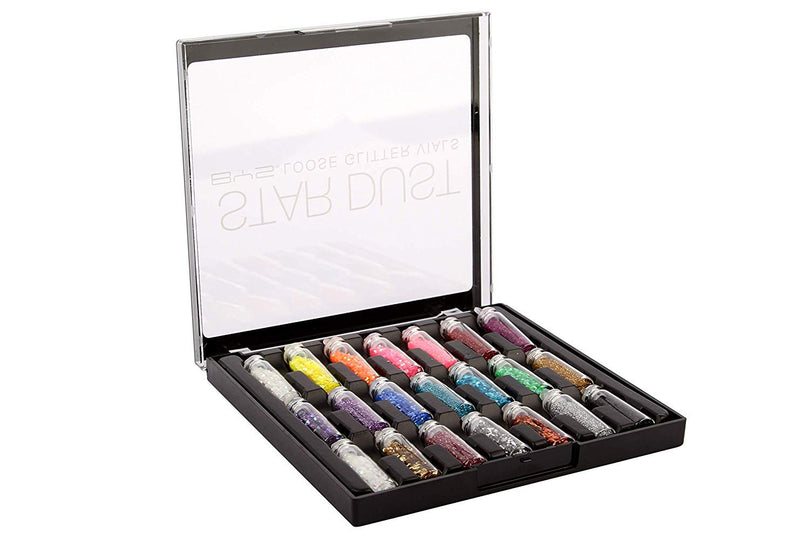 BYS Star Dust Glitter Vials - 21-Piece Loose Glitters Collection - Halloween, Art, Body Decoration, Beauty, Makeup Use