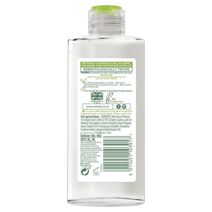 Simple Kind To Eyes Eye Make Up Remover 125 ml