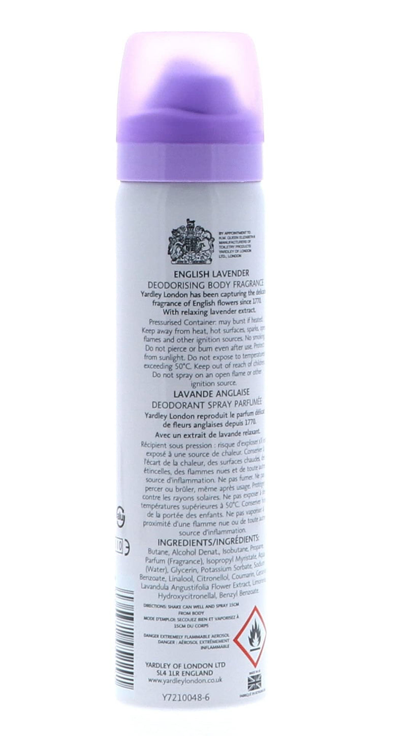 Yardley Of London English Lavender Women's 2.6-ounce Refreshing Body Spray - multi