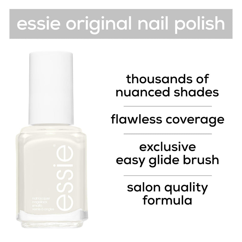 essie Salon Quality 8 Free Vegan Nail Polish, Limo-scene, Sheer Light Pink, 0.46 fl oz Bottle