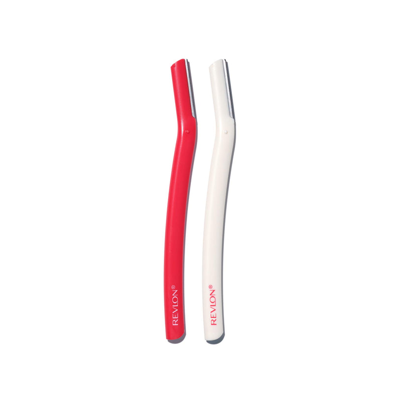 Revlon Face Defuzzers, High Precision Hair Removal and Dermaplaning Blade, Red and White, 2 count