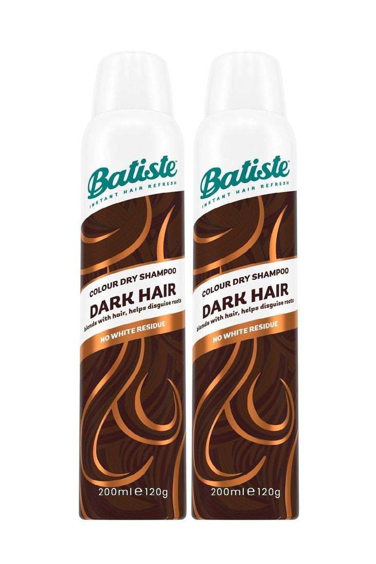 Batiste Dry Shampoo, Dark Hair, Refresh Hair and Absorb Oil Between Washes, Waterless Shampoo for Added Hair Texture and Body, 6.73 OZ Dry Shampoo Bottle, Pack of 2