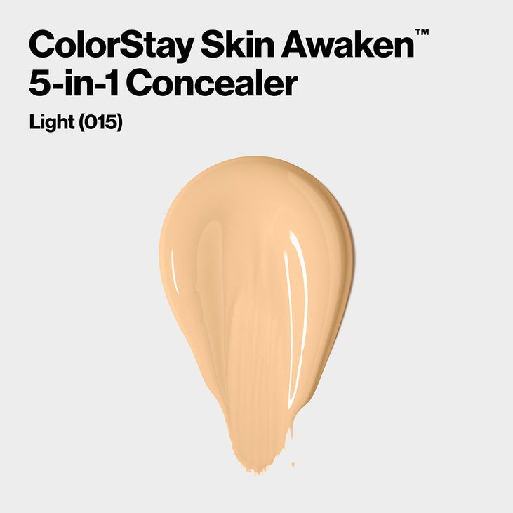 Revlon ColorStay Skin Awaken Cream Concealer Makeup, Longwear, 015 Light, 0.27 fl oz