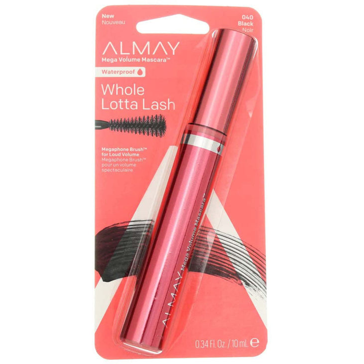 Almay Mega Volume Waterproof Mascara 040 Black 0.34 Fl Oz