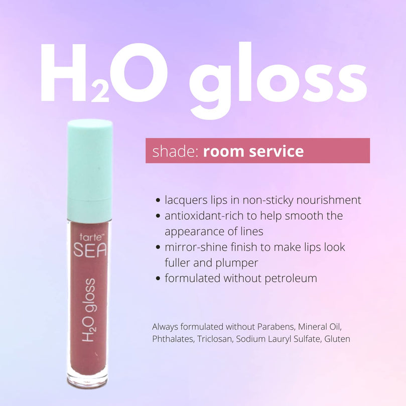 Tarte Sea H2O Lip Gloss - Room Service - (water-based lip gloss cream)