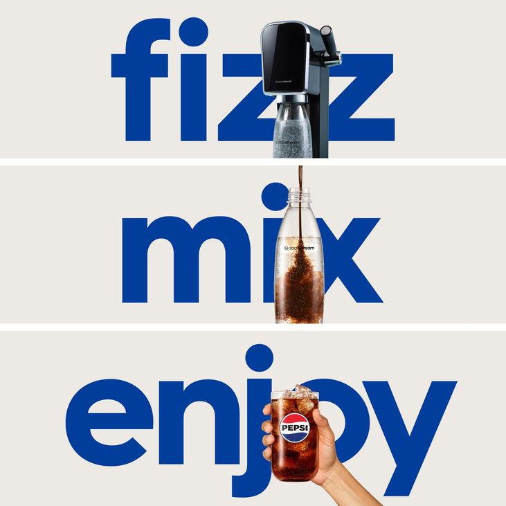 SodaStream Art Sparkling Water Maker (Misty Blue) with CO2 and Dishwasher Safe Bottle