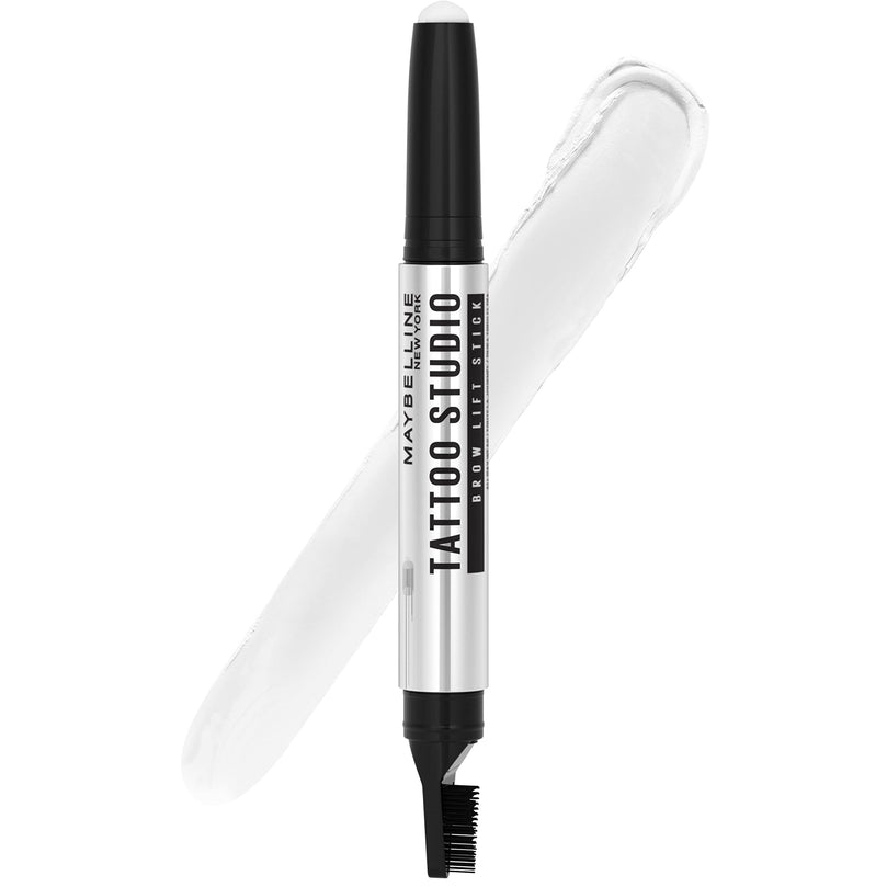 Maybelline TattooStudio Brow Lift Stick Makeup with Wax Conditioning Complex, Clear, 1 Count