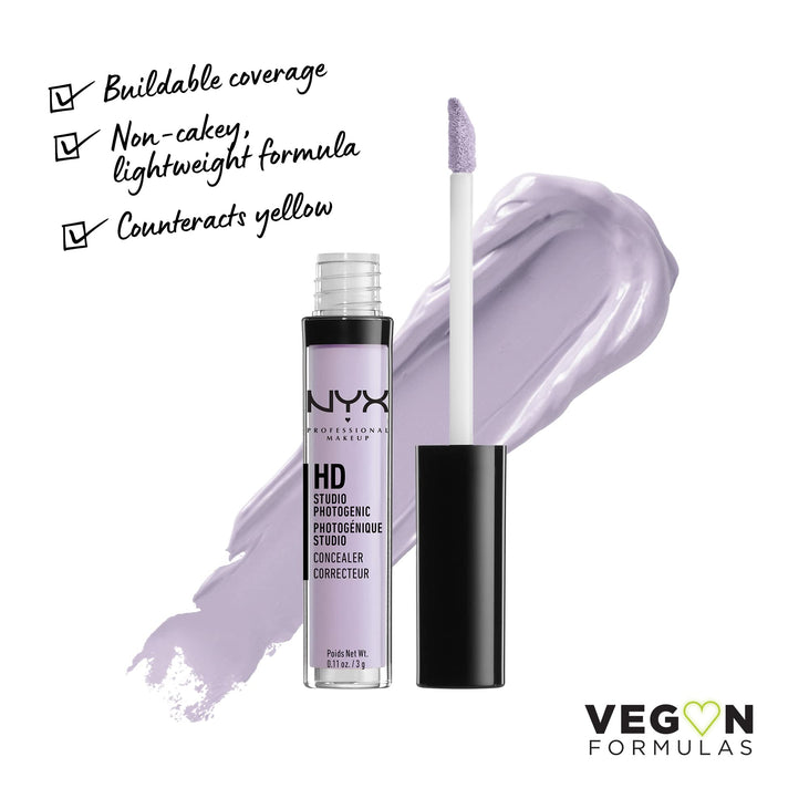 NYX PROFESSIONAL MAKEUP HD Studio Photogenic Concealer Wand, Medium Coverage - Lavender