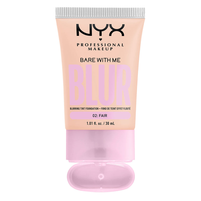 NYX PROFESSIONAL MAKEUP Bare With Me Blur Skin Tint Foundation Make Up with Matcha, Glycerin & Niacinamide - Fair