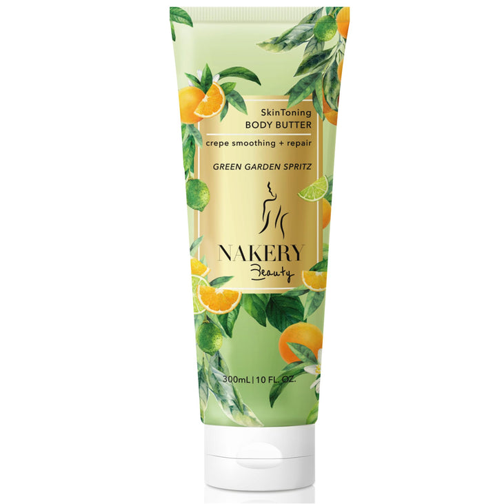 Nakery Body Butter Anti Aging Moisturizer - Body Cream Skin Tightening Cream & Neck Firming Cream, Moisturizing Cream & Neck Tightening Cream for Body & Face Cream for Dry Skin 300ml (Green Garden)