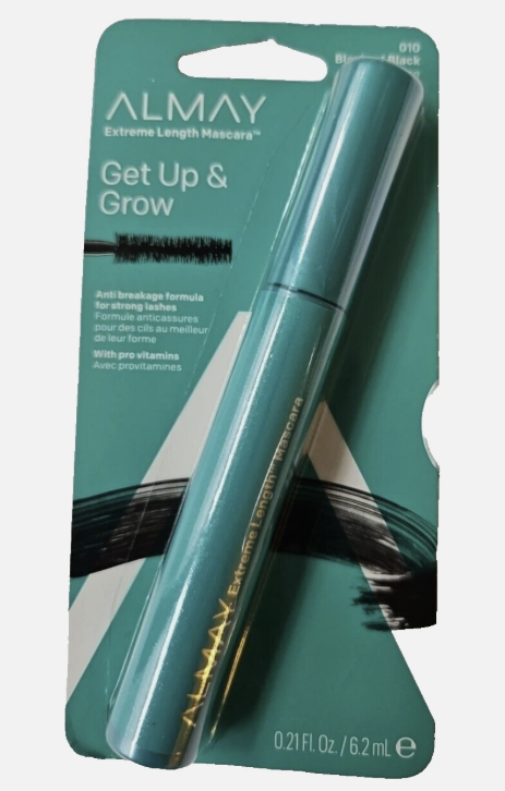 Almay Extreme Length Mascara, Blackest Black, Ophthalmologist Tested, Fragrance Free, Hypoallergenic, 0.21 oz