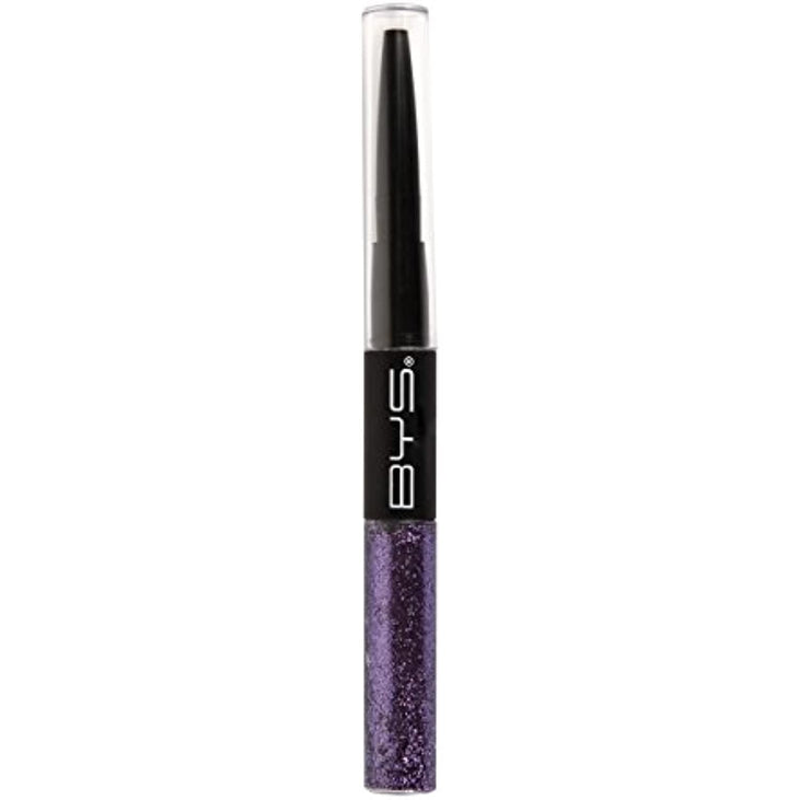 BYS 2 in 1 Black Kohl Eyeliner and Glitter Eyeliner Purple Glitter