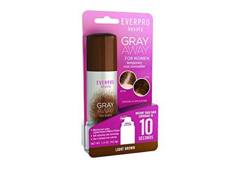 Everpro Beauty Gray Away for Women Temporary Root Concealer, Black/Dark Brown, 1.5 oz