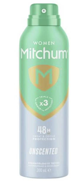 Mitchum Women Unscented Anti-perspirant Spray 200ml (3 Pack)