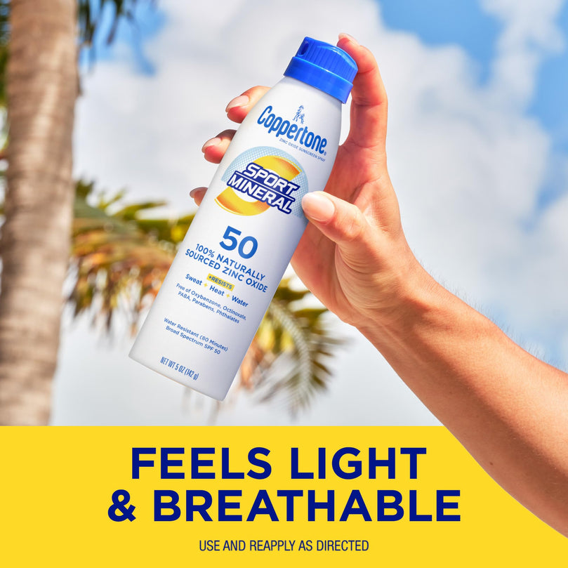 Coppertone SPF#50 Sport Mineral Spray 5 Ounce