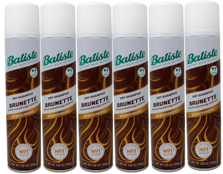 Batiste Dry Shampoo, Brunette, 3.81 oz (Pack of 6)
