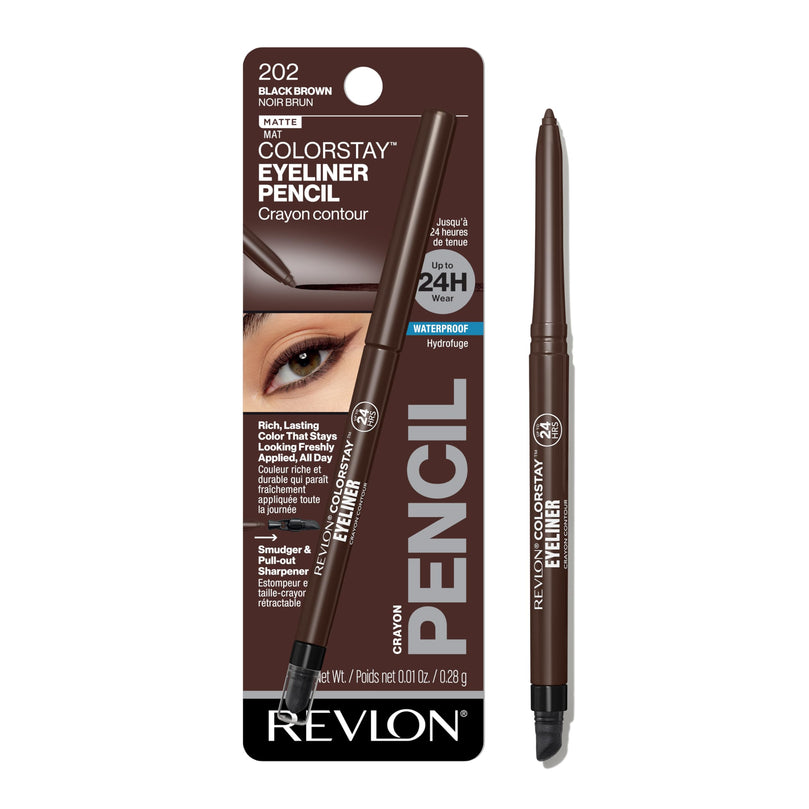 Revlon Colorstay Eyeliner Pencil - 202 Black Brown 0.01 Fl Oz