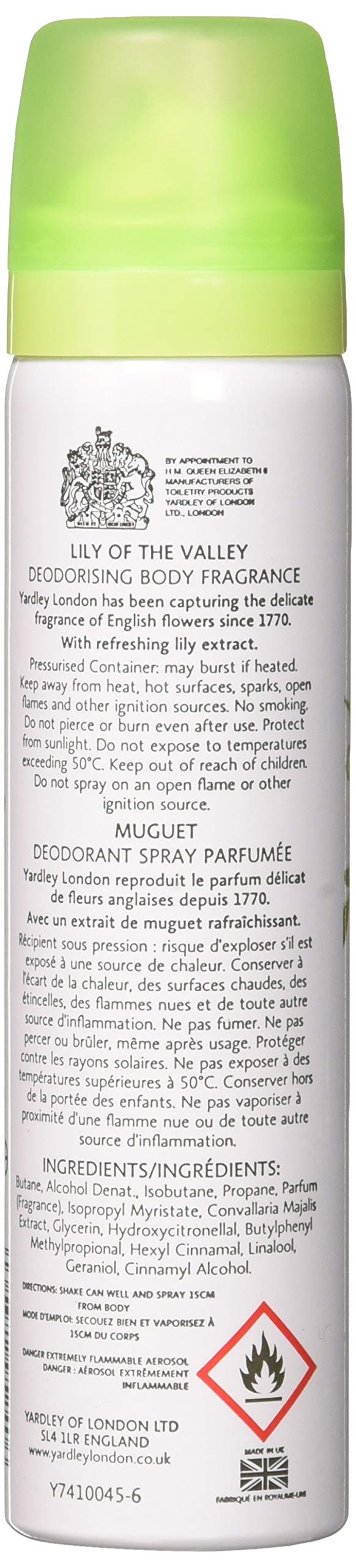 Lily Of The Valley Yardley By Yardley London Body Spray 2.6 Oz For Women