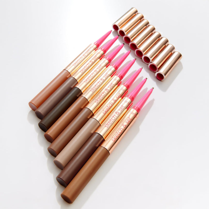 tarte big ego sketch and set brow pencil and tinted gel - black brown - full size