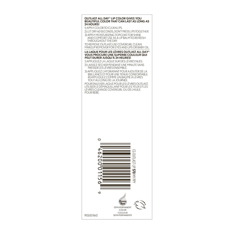 COVERGIRL Outlast All-Day Lip Color With Topcoat, My Papaya