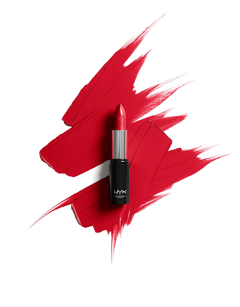 NYX Professional Makeup Shout Loud Hydrating Satin Lipstick with Mango & Shea Butter, Red Haute