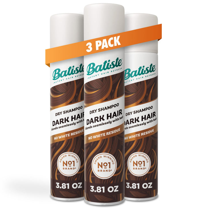 Batiste Dark Dry Shampoo, Waterless shampoo, 3.81oz 3 pack