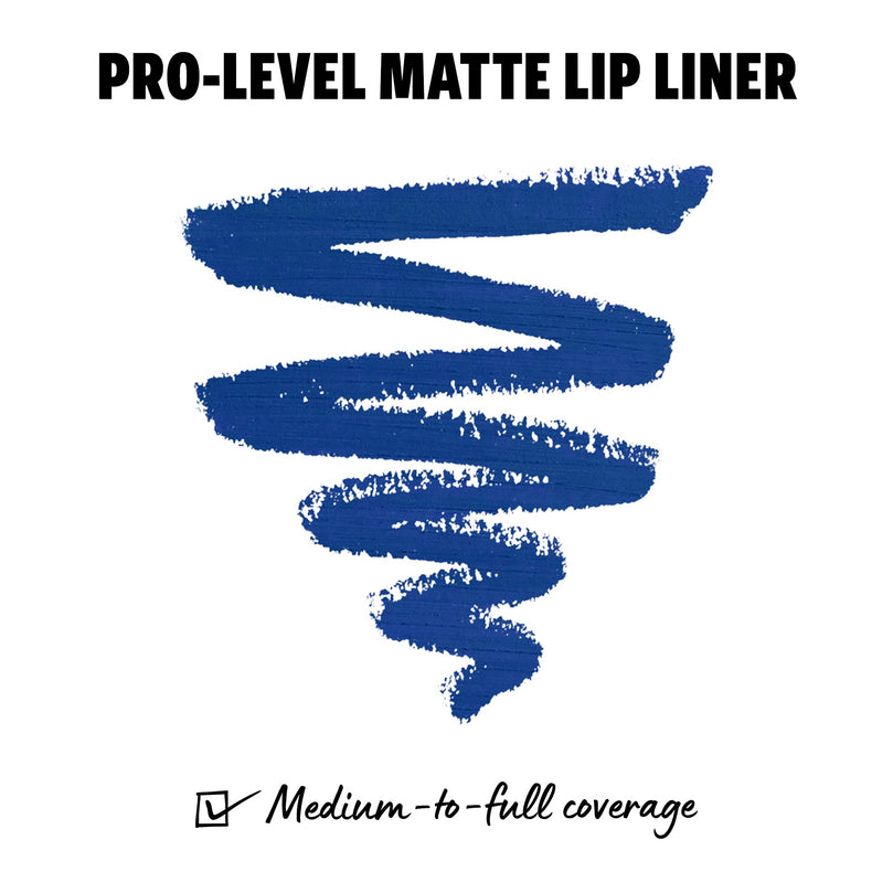 NYX PROFESSIONAL MAKEUP Suede Matte Lip Liner, Vegan Formula - Jet Set (True Blue)