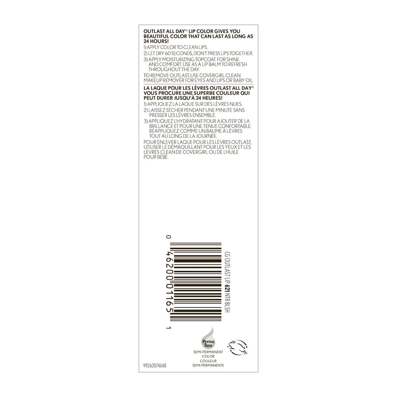 Covergirl Outlast All-Day Lip Color With Topcoat, Natural Blush