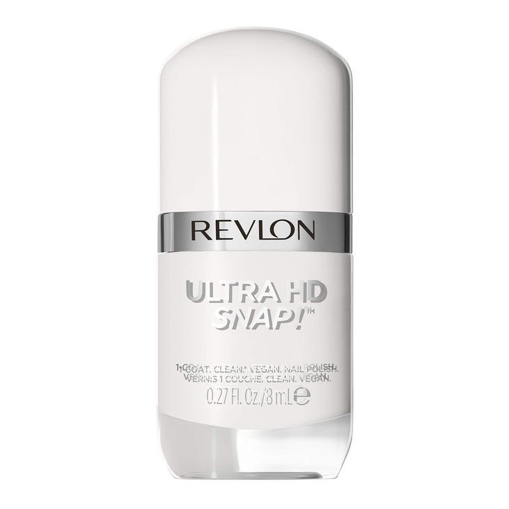 REVLON Ultra HD Snap Nail Color, 100% Vegan Glossy Polish, One-Coat Full Coverage, 001 Early Bird, 0.27 fl oz