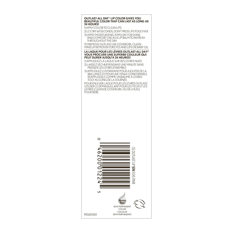 COVERGIRL Outlast All-Day Lip Color With Topcoat, Fuchsia Forever