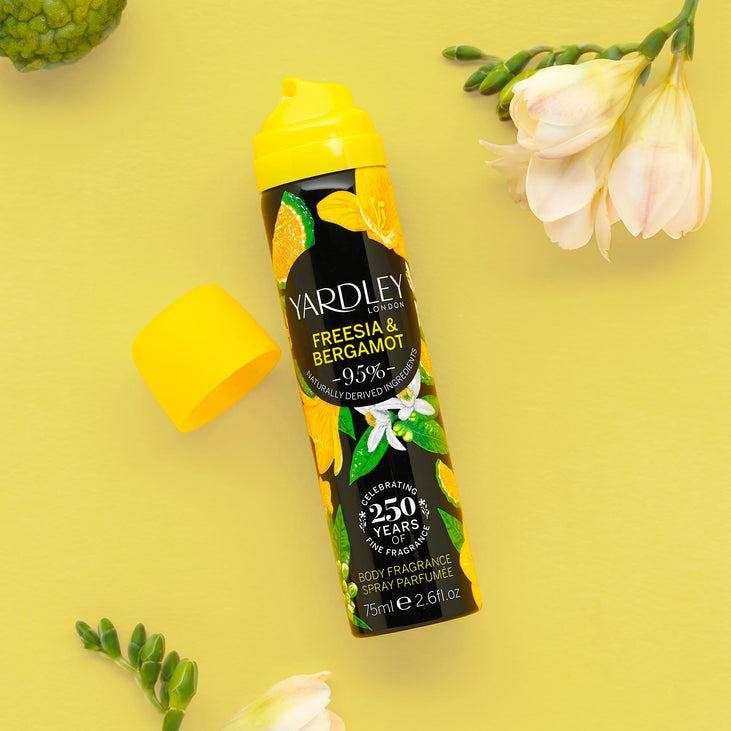 Yardley Freesia & Bergamot Body Fragrance Spray 2.6 oz