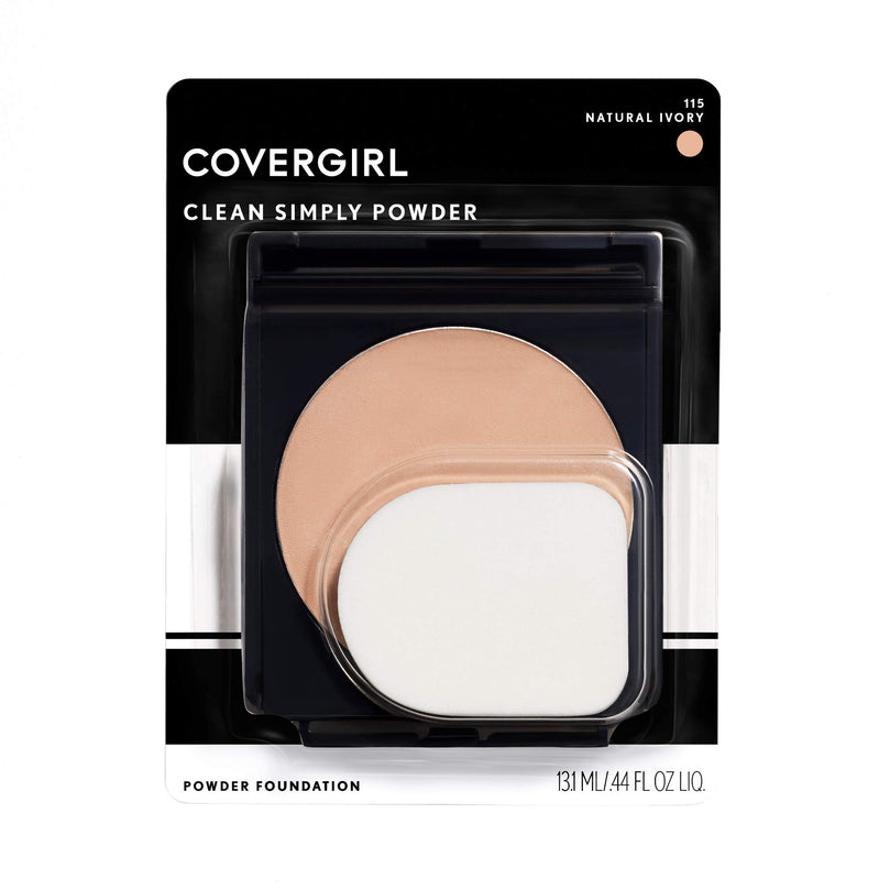 COVERGIRL Clean Simply Powder Foundation 115 Natural Ivory, 0.41 Fl Oz (Pack of 1)