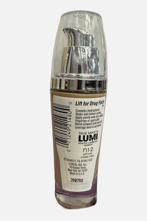 Loreal Paris True Match Lumi Healthy Luminous Makeup, N1-2 Soft / Classic Ivory