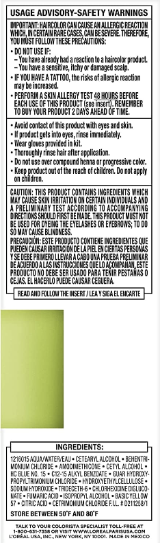 Loreal Paris Colorista Wash Out Neon Semi-Permanent Hair Dye Lime Green 80 ml