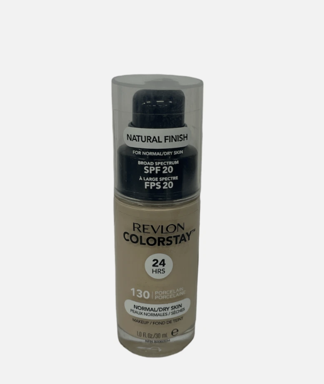 Revlon ColorStay Liquid Foundation Face Makeup for Normal & Dry Skin - 130 Porcelain 1 Fl Oz