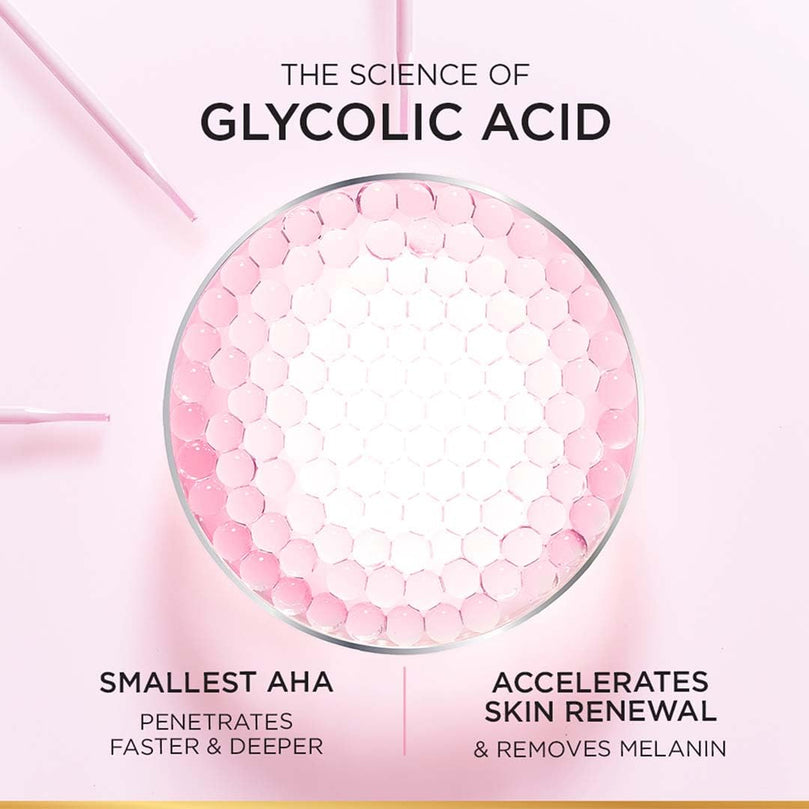 L'Oreal Paris Glycolic Bright Glowing Night Cream, 15ml |Overnight Brightening Cream with Glycolic Acid that Visbily Minimizes Spots & Reveals Glowing skin