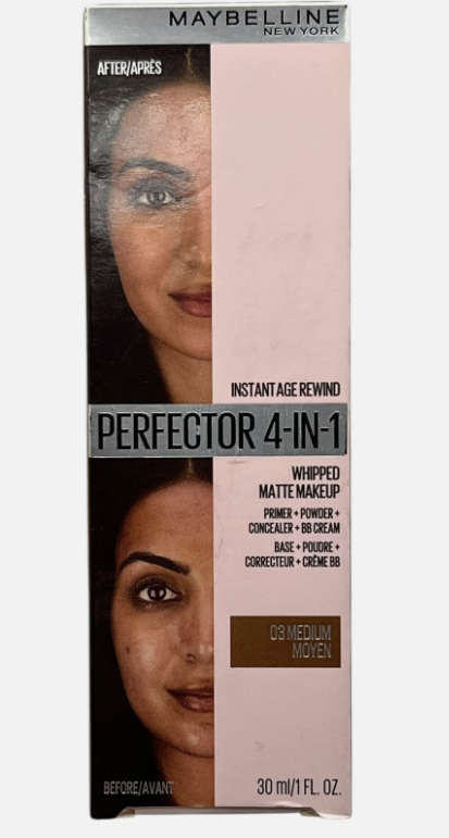 Maybelline Instant Age Rewind Instant Perfector 4-In-1 Matte Makeup, 03 Medium, 1 Count