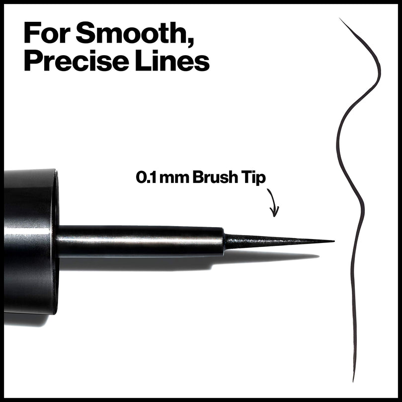 Revlon ColorStay Skinny Liquid Eyeliner, Waterproof, Smudgeproof, Longwearing Eye Makeup with Ultra-fine Tip, Black Out, 0.08 oz
