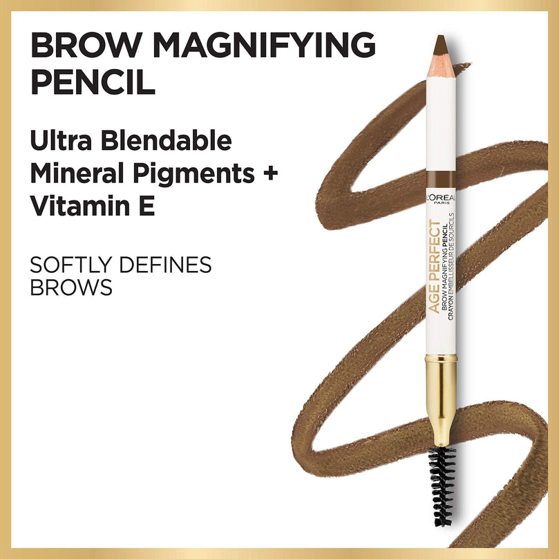 L’Oréal Paris Age Perfect Brow Magnifying Pencil with Vitamin E, Soft Brown