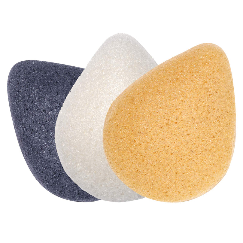 REVLON Konjac Sponge Charcoal - Facial Cleansing, Exfoliation - Round - Rubber - Black