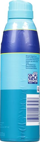 Coppertone Sunscreen Spray SPF 50, Broad Spectrum, Water Resistant for Kids, #1 Pediatrician Recommended Brand, 5.5 Ounce (Pack of 2)