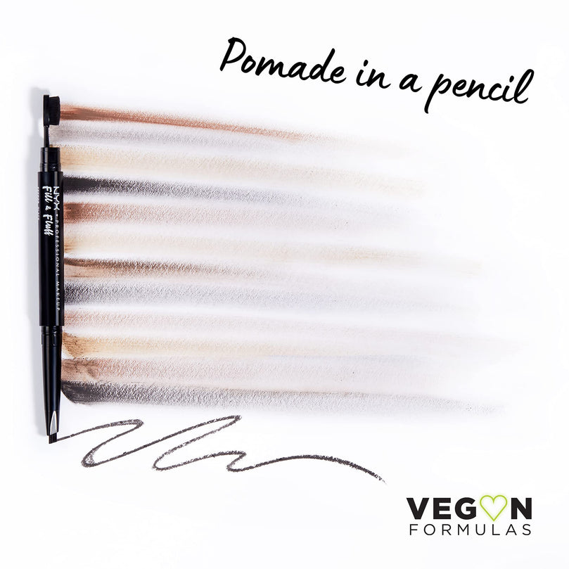 NYX PROFESSIONAL MAKEUP Fill & Fluff Eyebrow Pomade Pencil, Chocolate