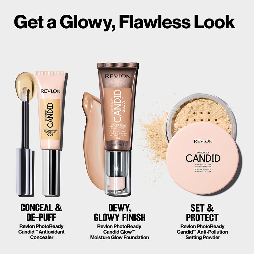 Revlon Photoready Candid Moisture Glow Anti-Pollution Foundation - 350 Natural Tan, 0.75 oz