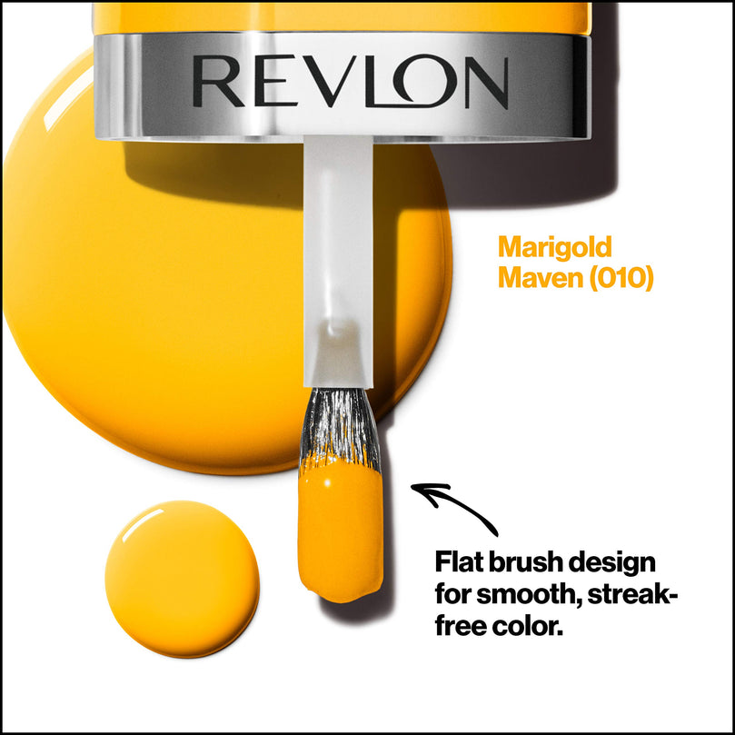 REVLON Ultra HD Snap Nail Color, Natural Rich Glossy Polish, 100% Vegan Formula, No Base or Top Coat Needed, 010 Marigold Maven, 0.27 fl oz