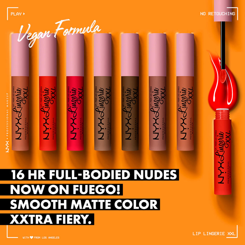 NYX Professional Makeup Lip Lingerie XXL Matte Liquid Lipstick - Hot Caramelo (Warm Caramel)