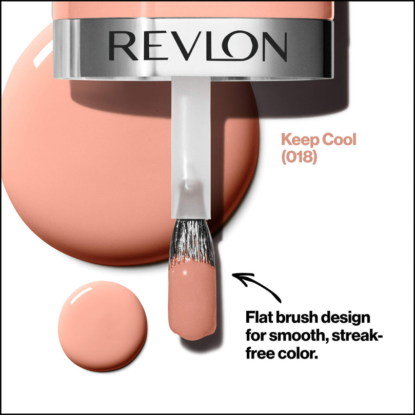 REVLON Ultra HD Snap Nail Color, Natural Rich Glossy Polish, 100% Vegan Formula, No Base or Top Coat Needed, 018 Keep Cool, 0.27 fl oz